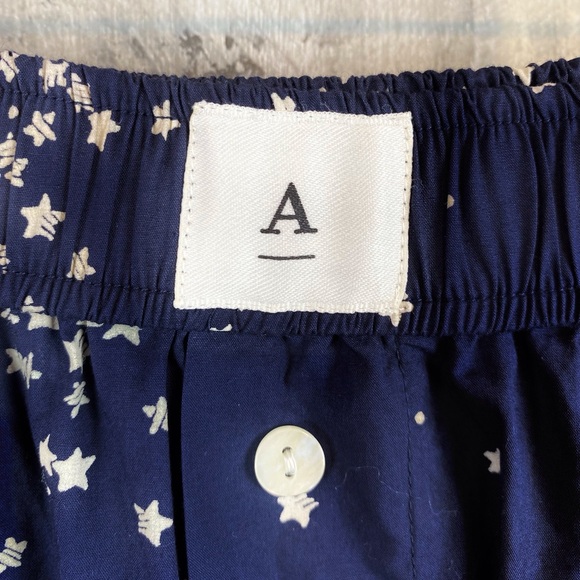 NWOT Anthropologie The Wern Boxer Pajama Pants in Navy Stars Size Large. - Picture 3 of 8